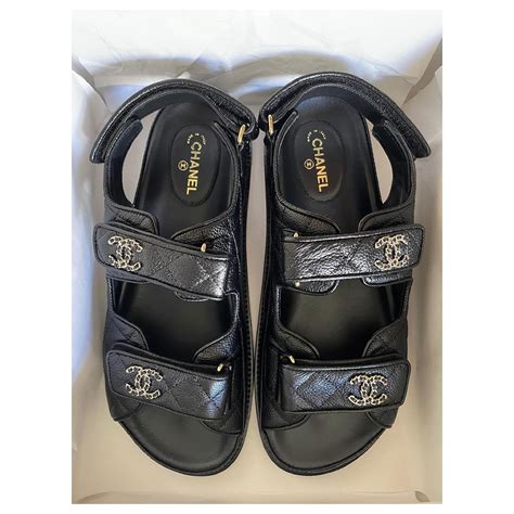 chanel dad sandals leather sandal|dad sandals zara.